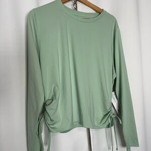 Member’s Mark Sage Green Long Sleeve Ruched Top XL